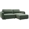 Image de Canapé D'Angle Droit Convertible En Tissu Chenille Vert Sapin Plufati