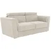 Image de Canapé 3 Places Convertible Express En Tissu Texturé Beige - Couchage À Lattes Larges 140 Cm - Matelas 14 Cm - Rizora