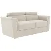 Image de Canapé 3 Places Convertible Express En Tissu Texturé Beige - Couchage 140 Cm - Matelas 22 Cm Avec Mémoire De Forme - Rizora