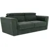 Image de Canapé 3 Places Convertible Express En Tissu Texturé Vert - Couchage À Lattes Larges 140 Cm - Matelas 14 Cm - Rizora