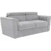 Image de Canapé 3 Places Convertible Express En Tissu Texturé Gris Clair - Couchage 140 Cm - Matelas 22 Cm Avec Mémoire De Forme - Rizora