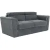 Image de Canapé 3 Places Convertible Express En Tissu Texturé Gris Anthracite - Couchage 140 Cm - Matelas 22 Cm Avec Mémoire De Forme - Rizora
