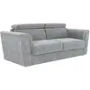 Image de Canapé 4 Places Convertible Express En Tissu Texturé Gris - Couchage 160 Cm - Matelas 18 Cm - Rizora