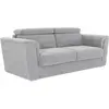 Image de Canapé 4 Places Convertible Express En Tissu Texturé Gris Clair - Couchage 160 Cm - Matelas 14 Cm - Rizora