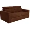 Image de Canapé 4 Places Convertible Express En Tissu Terracotta - Couchage 160 Cm - Matelas 18 Cm Vizir