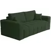 Image de Canapé 4 Places Convertible Express En Tissu Bouclette Vert - Couchage 160 Cm - Matelas 20 Cm Issoro