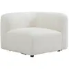 Image de Fauteuil D'Angle En Tissu Bouclette Blanc Cassé Danepi
