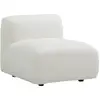 Image de Fauteuil En Tissu Bouclette Blanc Cassé Danepi