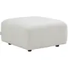Image de Pouf En Tissu Bouclette Blanc Cassé Danepi