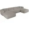 Image de Grand Canapé D'Angle Panoramique En Tissu Gris Pogni De Maison Céphy
