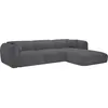 Image de Canapé D'Angle Droit En Tissu Chenille Gris Anthracite Camilio De Maison Céphy