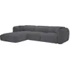 Image de Canapé D'Angle Gauche En Tissu Chenille Gris Anthracite Camilio De Maison Céphy