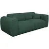 Image de Canapé 3 Places Convertible Express En Velours Côtelé Vert Sapin - Couchage 140 Cm - Matelas 16 Cm Mémoire De Forme Pognia