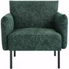 Image de Fauteuil En Tissu Chiné Vert Geraldia
