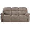 Image de Canapé 3 Places Relax Électrique Massant En Tissu Chenille Taupe Koceni