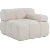 Image de Fauteuil D'Angle Droit En Tissu Chiné Beige Facivil