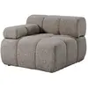 Image de Fauteuil D'Angle Gauche En Tissu Chiné Taupe Facivil