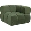 Image de Fauteuil D'Angle En Tissu Chiné Vert Facivil