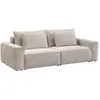 Image de Canapé 3 Places Convertible En Tissu Chenille Beige Ricapo