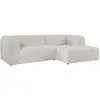 Image de Canapé D'Angle Droit En Tissu Texturé Beige Rimalo