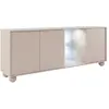 Image de Buffet 3 Portes Et 2 Niches Avec Leds - Beige - Myvaro