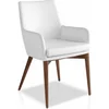 Image de Fauteuil Rembourré Avec Pieds Bois - Blanc