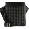 Image de LACOSTE sac à épaule bandoulière The Blend Flat Crossover Bag Monogram Noir Gris