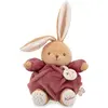 Image de Kaloo boîte à musique lapin en peluche bordeaux - doudou doux pour bébé
