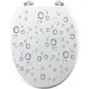 Image de Abattant WC Bulles d'Eau MDF avec charnières métal 46 x 37 cm