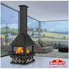 Image de Azura Home Design   Poêle À Bois Cabimas 16 Kw   4 Faces Vitrées   Rendement 76%   Volume Chauffé 400m3   Pour Bûches Jusqu'à 60cm