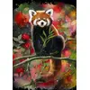 Image de Alipson Puzzle panda rouge assis sur une branche - Puzzle pour enfants