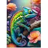 Image de Alipson Puzzle coloré caméléon - 500 pièces jeu de pose multicolore