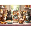 Image de Alipson Puzzle Katzenpuzzle Pâtisserie Chats en action - 1000 Teile