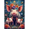 Image de Alipson Puzzle Famille de cochons Promenade - Puzzle coloré pour enfants
