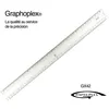 Image de Graphoplex - Règle Transparente 2 Biseaux + Bosselage 40 Cm