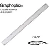 Image de Graphoplex - Règle Transparente 2 Biseaux + Bosselage 50 Cm