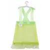 Image de Sachet de 5 ballotins Robes en tissu sur cintre, Vertes