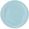 Image de Paquet de 10 Assiettes LaquÃ©es 22,7cm en carton, Bleu ciel