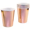 Image de Paquet de 6 Gobelets en carton, ROSE GOLD brillant