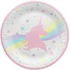 Image de Sachet de 8 Assiettes Licorne Ã¸ 22,7cm