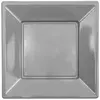 Image de Lot de 12 petites Assiettes carrÃ©es plastique 18cm, Gris