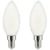 Image de Xxcell - Ampoule Led Filament Flamme Dépolie - E14 Équivalent 40w X2