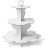 Image de PrÃ©sentoir 3 Ã©tages en carton 34cm, Blanc