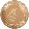 Image de Paquet de 8 Assiettes Palmier tropi chic kraft dorure Or, ˜ 23cm