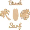 Image de Sachet de 10 confettis en bois Beach and Surf 4cm