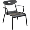 Image de Proloisirs Fauteuil Empilable En Aluminium - Smiley - Structure Tube Rond Ø 25 Mm - Coloris Graphite
