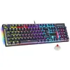 Image de Spirit Of Gamer - XPERT K250, Clavier Gamer Mecanique AZERTY Swtich Rouge, 17 Modes de Rétroéclairage RGB, Technologie N-Key Rollover 26 Touches Antighosting, Connexion Filaire, 2 Switchs Inclus, Noir en occasion ou reconditionné