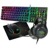 Image de Pack clavier souris casque tapis SPIRIT OF GAMER Ultimate 100 4 en 1 Azerty RGB Noir - Neuf