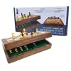 Image de Echiquier pliant de voyage Professor puzzle 25 cm Roi 44 mm Bois - Neuf