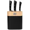 Image de Laguiole Cuisson - Bloc De 4 Couteaux En Acier Noir - "lustrobois"